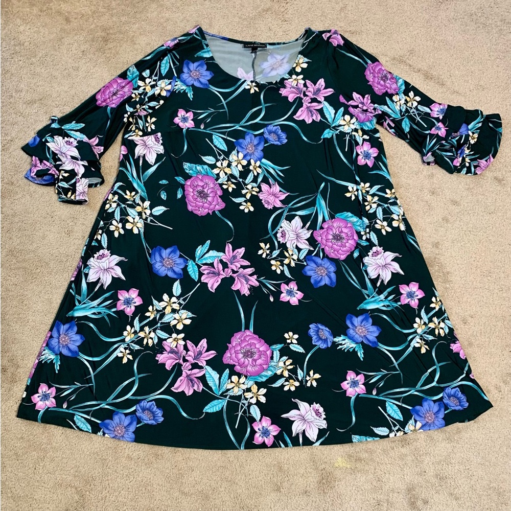 Floral Knee-Length Dress by Lane Bryant, size 22/24 - like new!